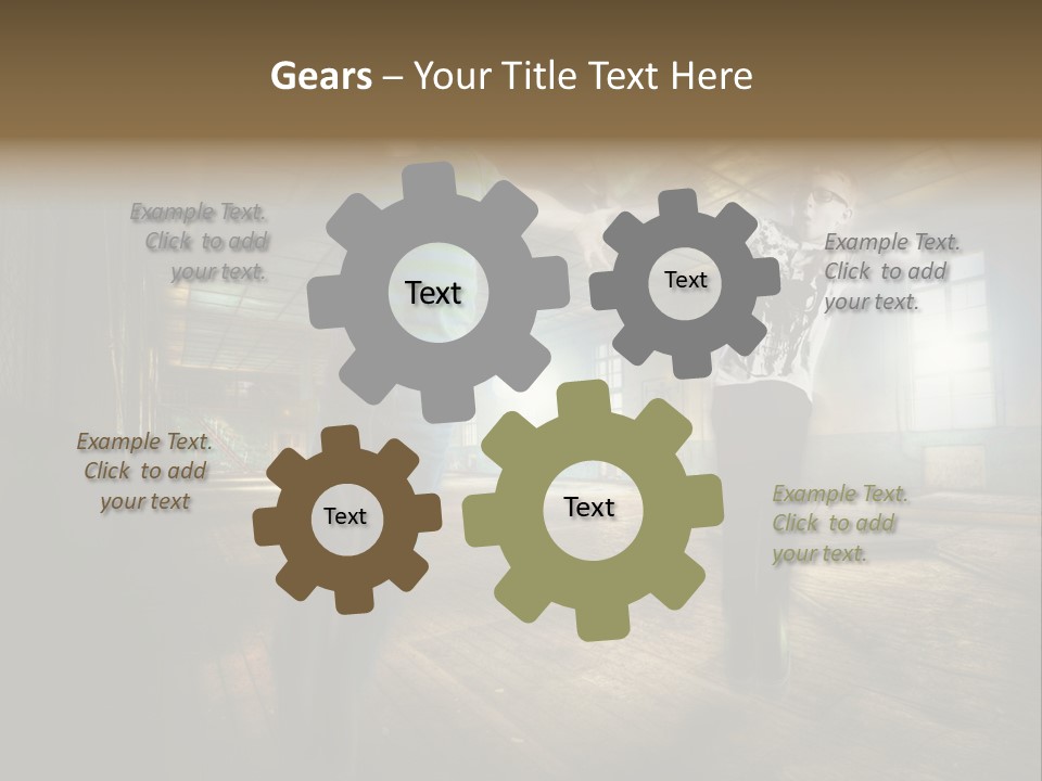 A Couple Of Young Men Standing Next To Each Other PowerPoint Template