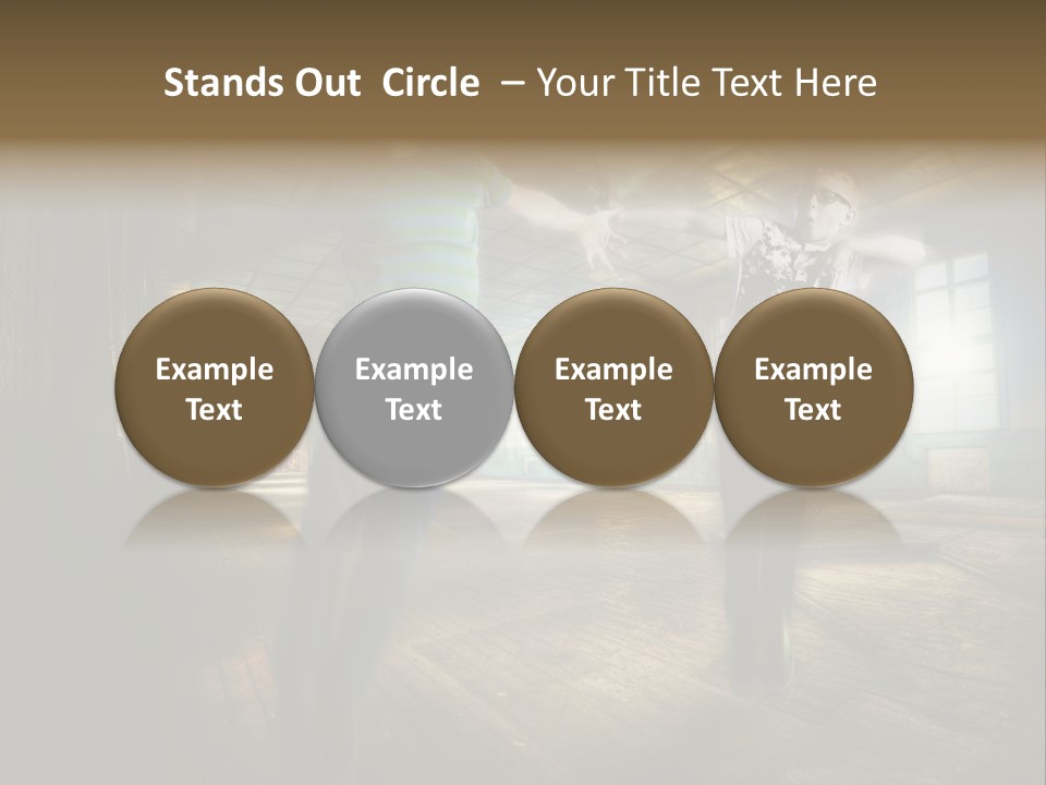 A Couple Of Young Men Standing Next To Each Other PowerPoint Template