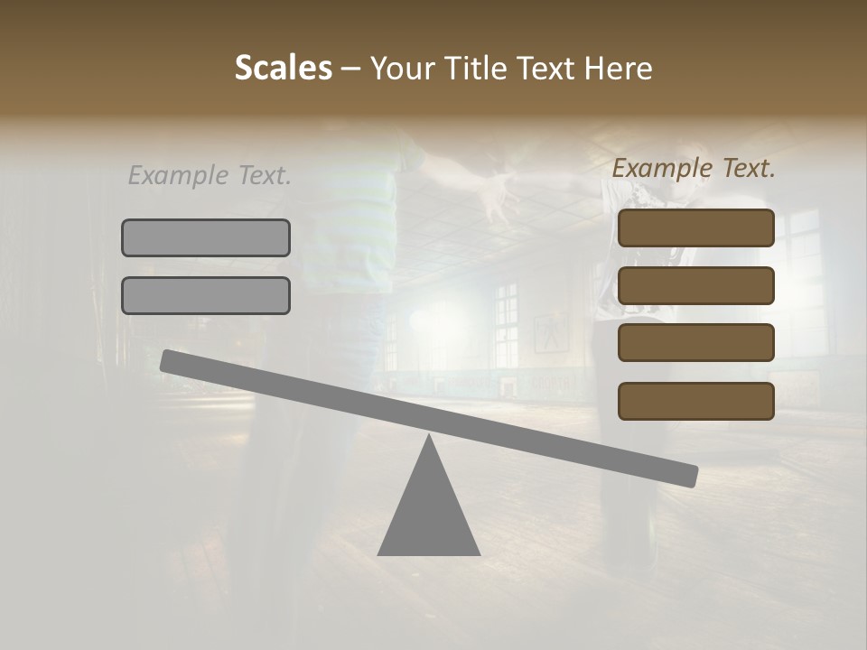 A Couple Of Young Men Standing Next To Each Other PowerPoint Template