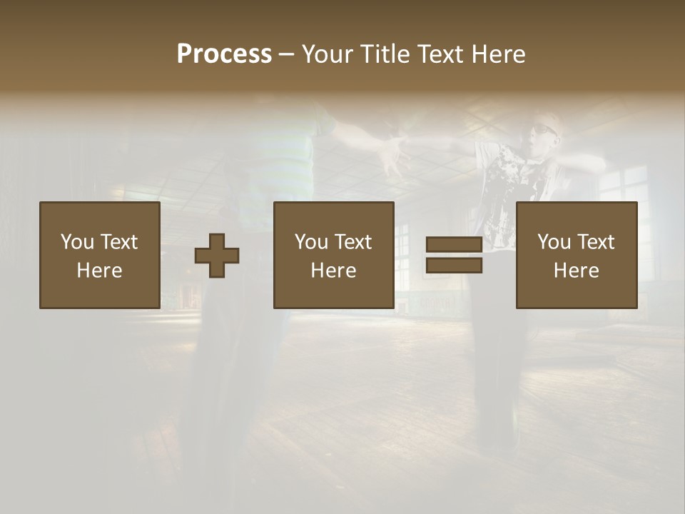 A Couple Of Young Men Standing Next To Each Other PowerPoint Template