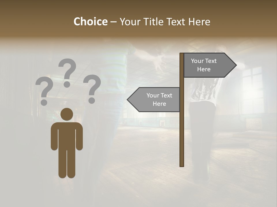 A Couple Of Young Men Standing Next To Each Other PowerPoint Template