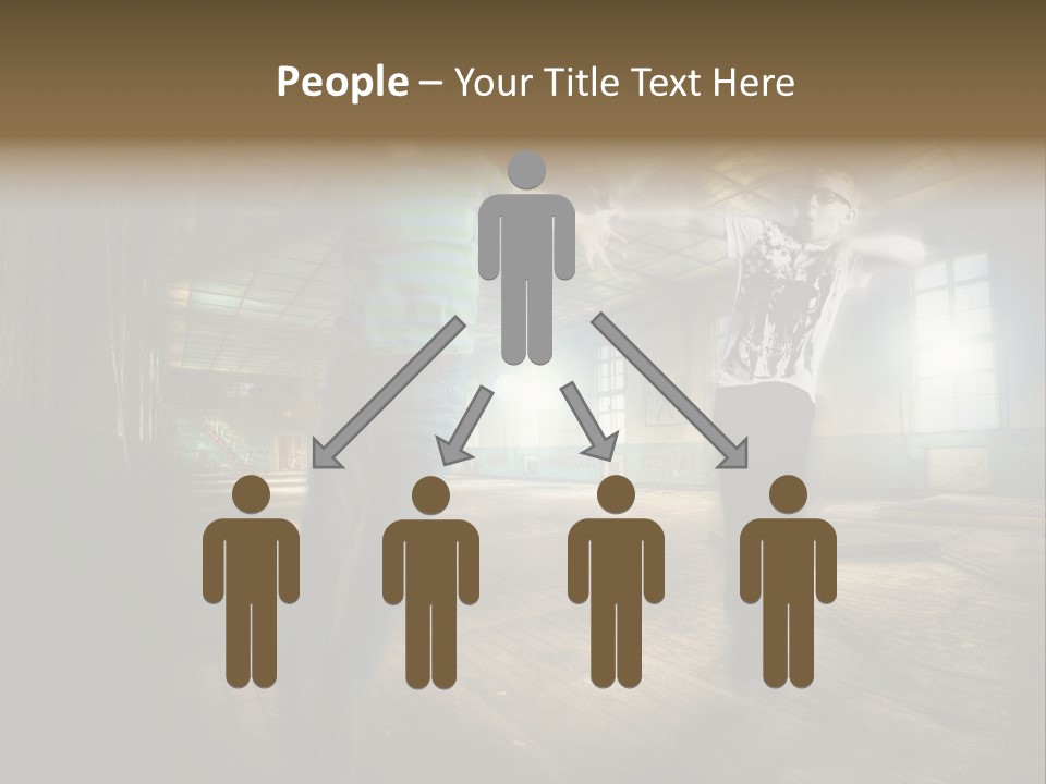 A Couple Of Young Men Standing Next To Each Other PowerPoint Template