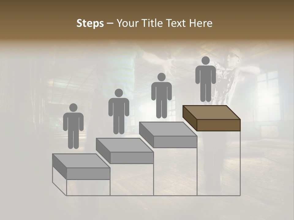 A Couple Of Young Men Standing Next To Each Other PowerPoint Template