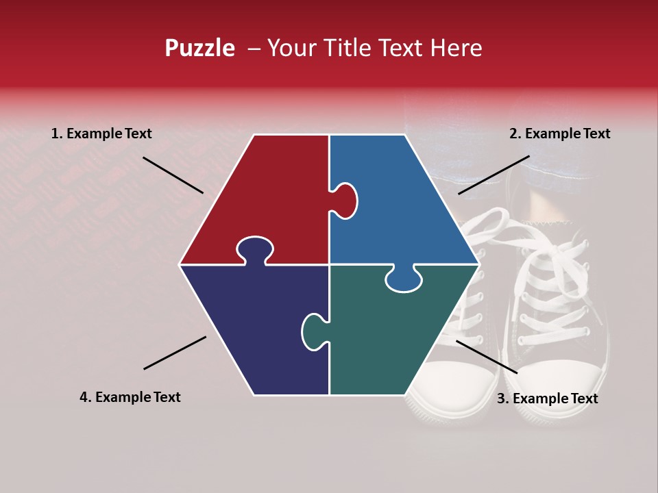 Youth Culture Teenage Shoelace PowerPoint Template