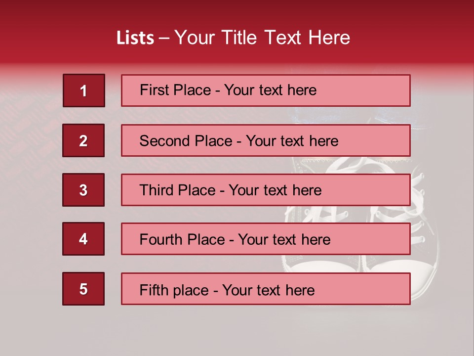 Youth Culture Teenage Shoelace PowerPoint Template