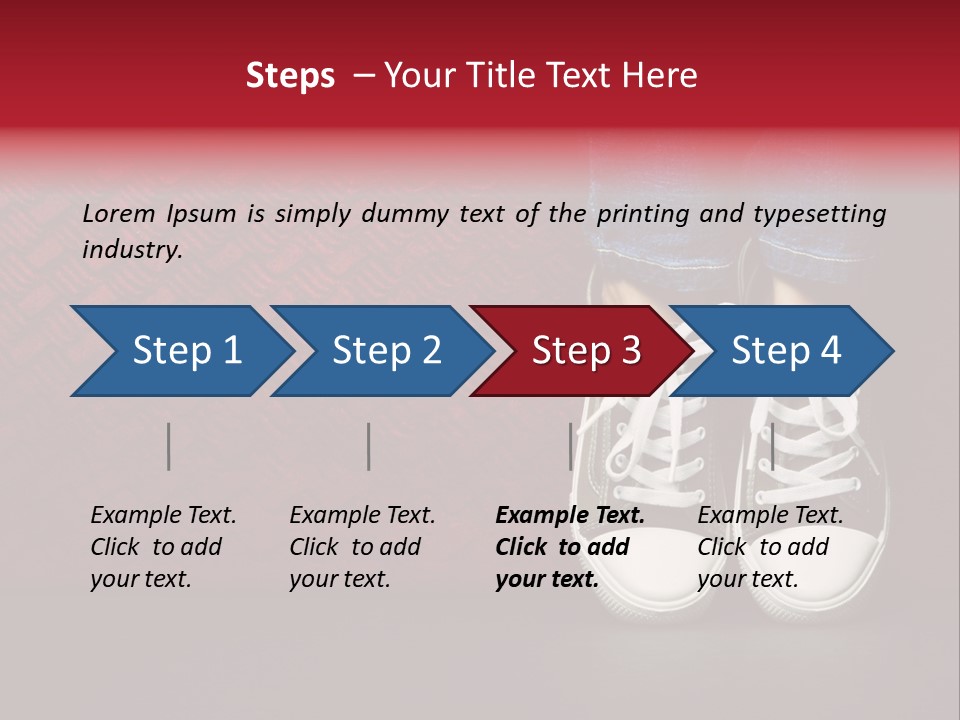Youth Culture Teenage Shoelace PowerPoint Template