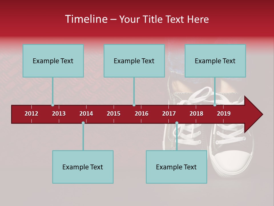 Youth Culture Teenage Shoelace PowerPoint Template