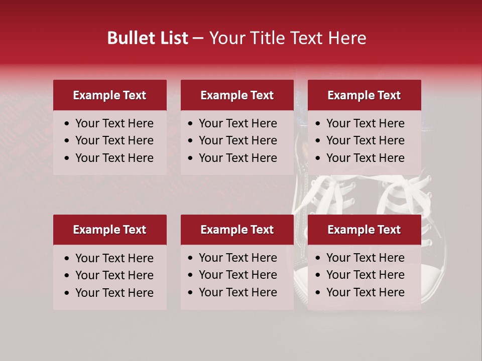 Youth Culture Teenage Shoelace PowerPoint Template