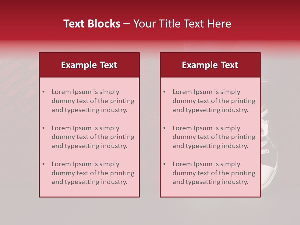 Youth Culture Teenage Shoelace PowerPoint Template