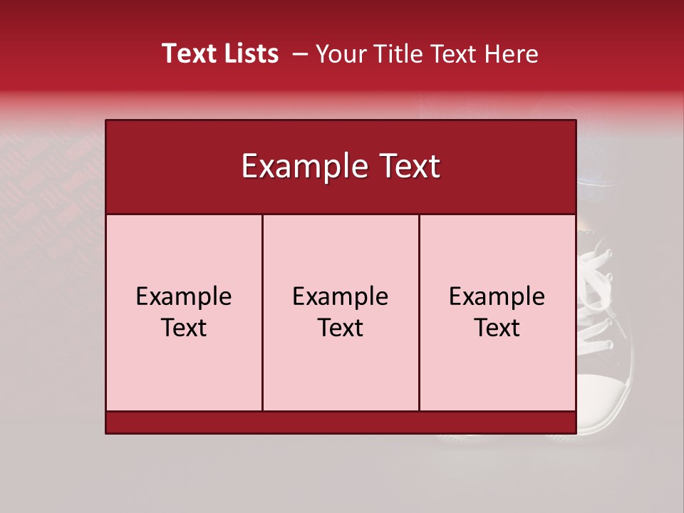 Youth Culture Teenage Shoelace PowerPoint Template