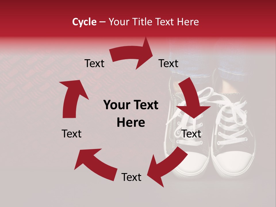 Youth Culture Teenage Shoelace PowerPoint Template