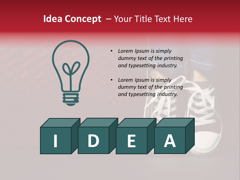 Youth Culture Teenage Shoelace PowerPoint Template