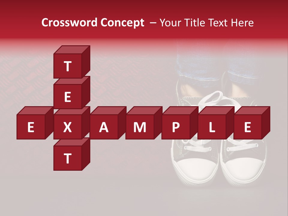 Youth Culture Teenage Shoelace PowerPoint Template