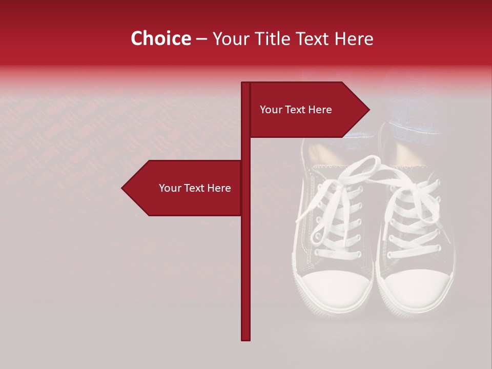 Youth Culture Teenage Shoelace PowerPoint Template