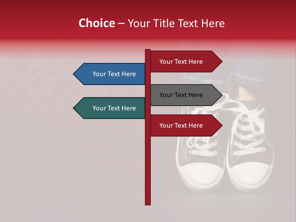 Youth Culture Teenage Shoelace PowerPoint Template