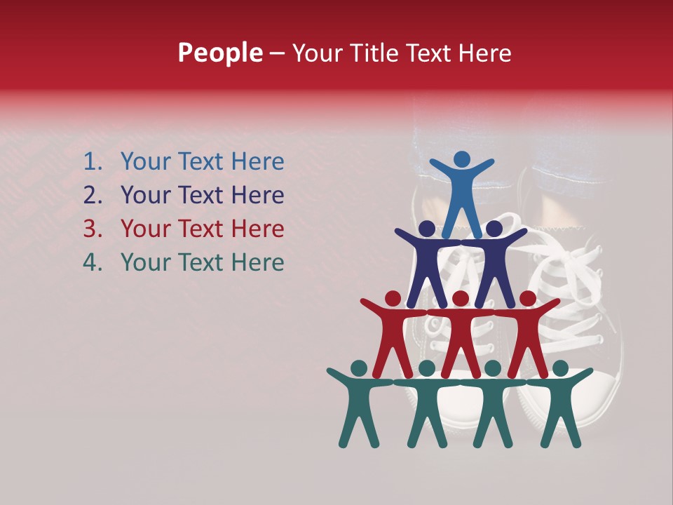 Youth Culture Teenage Shoelace PowerPoint Template