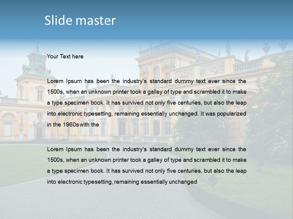 Landmark Decorative Residence PowerPoint Template