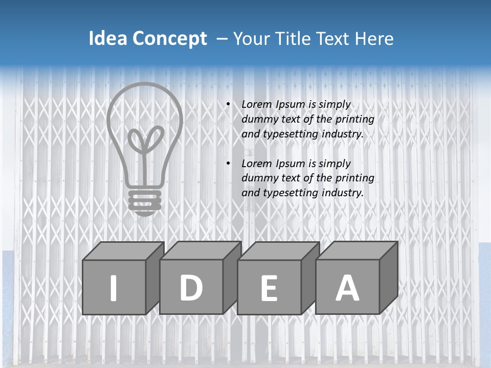 Silver Modern Entrance PowerPoint Template