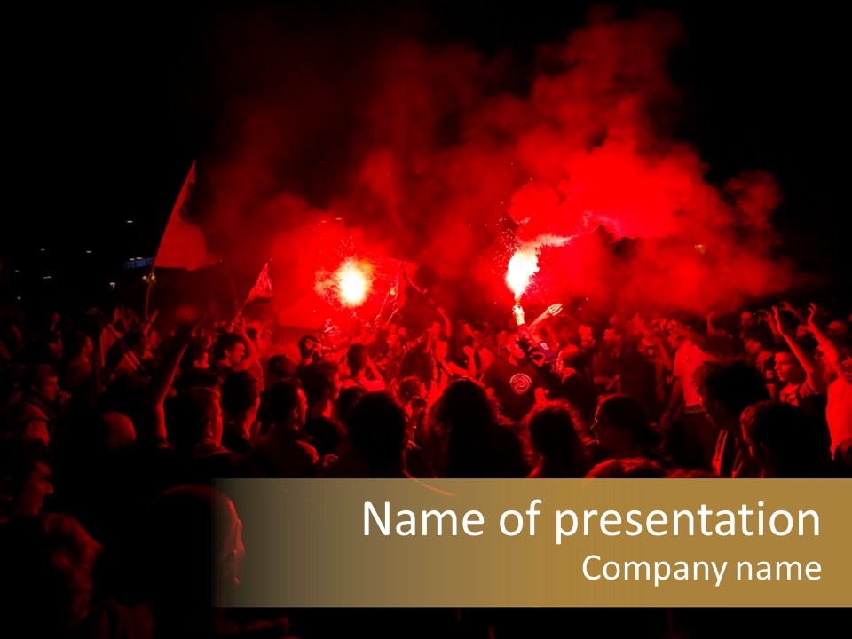 Fans Danger Flame PowerPoint Template