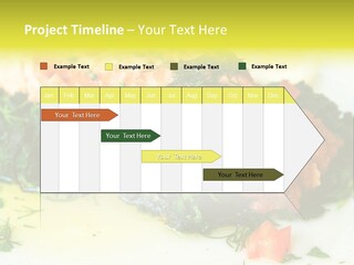 A Piece Of Fish On A Bed Of Greens On A Plate PowerPoint Template