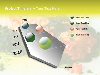 A Piece Of Fish On A Bed Of Greens On A Plate PowerPoint Template