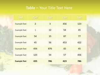 A Piece Of Fish On A Bed Of Greens On A Plate PowerPoint Template