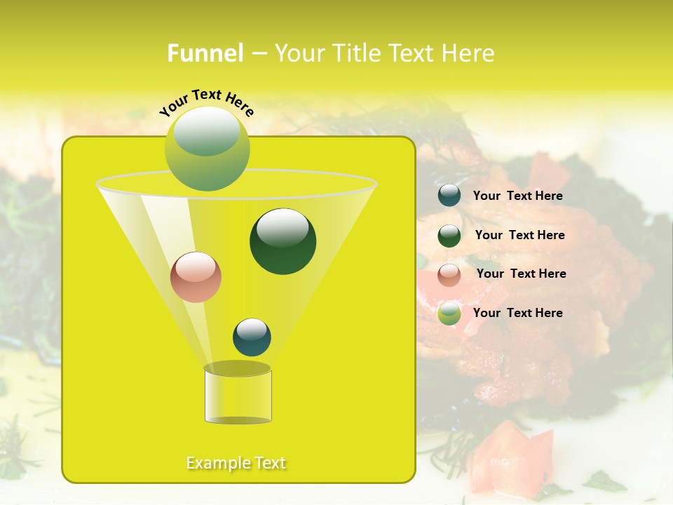 A Piece Of Fish On A Bed Of Greens On A Plate PowerPoint Template