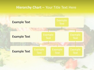 A Piece Of Fish On A Bed Of Greens On A Plate PowerPoint Template
