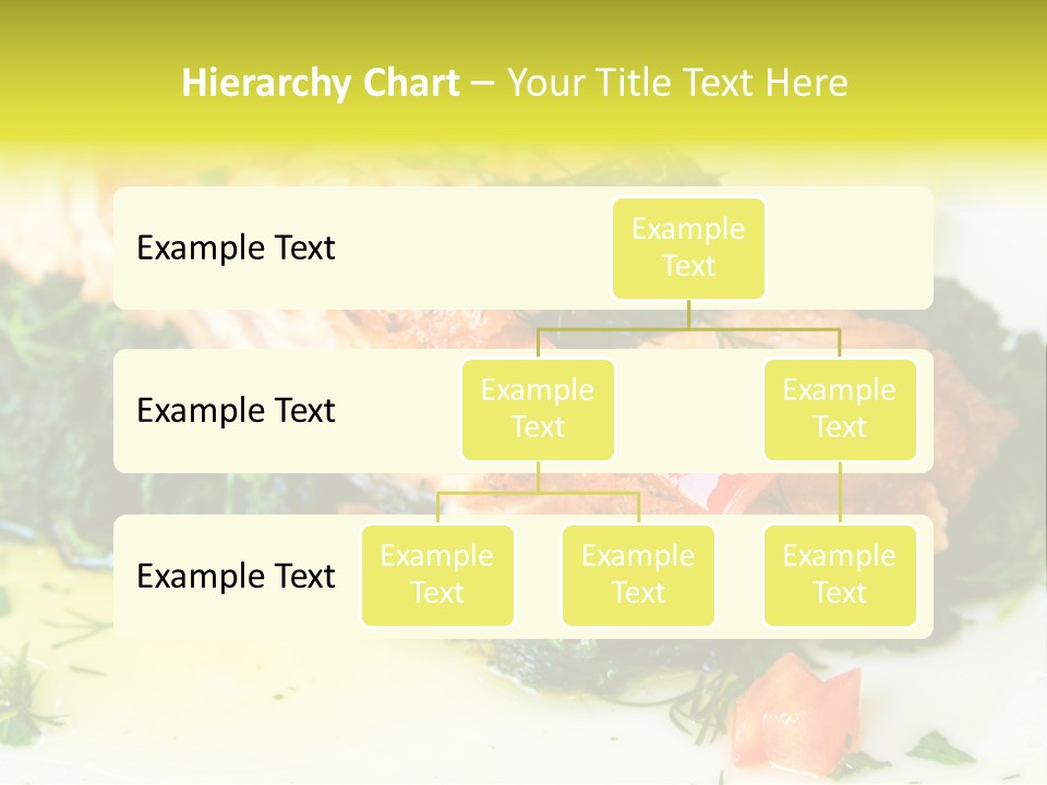 A Piece Of Fish On A Bed Of Greens On A Plate PowerPoint Template