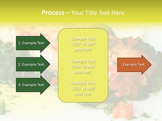 A Piece Of Fish On A Bed Of Greens On A Plate PowerPoint Template