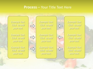 A Piece Of Fish On A Bed Of Greens On A Plate PowerPoint Template