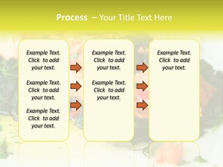 A Piece Of Fish On A Bed Of Greens On A Plate PowerPoint Template