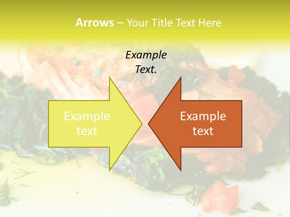 A Piece Of Fish On A Bed Of Greens On A Plate PowerPoint Template