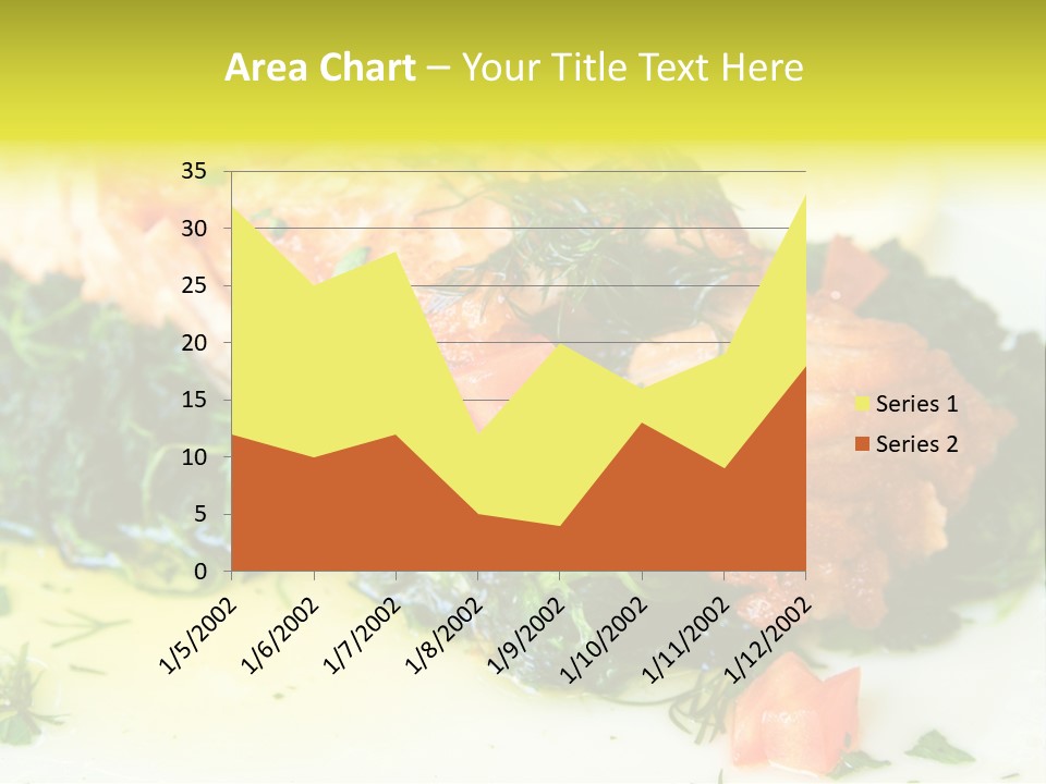 A Piece Of Fish On A Bed Of Greens On A Plate PowerPoint Template