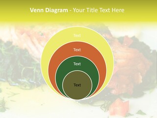 A Piece Of Fish On A Bed Of Greens On A Plate PowerPoint Template