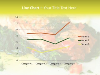 A Piece Of Fish On A Bed Of Greens On A Plate PowerPoint Template