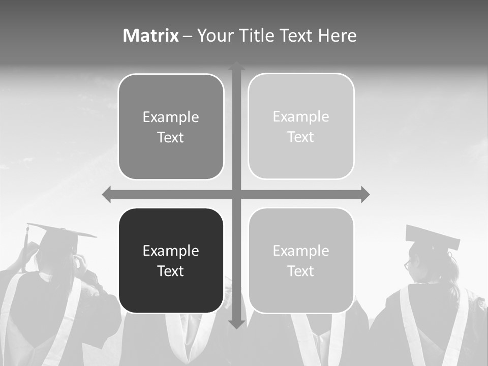 A Group Of People In Graduation Gowns Standing Together PowerPoint Template