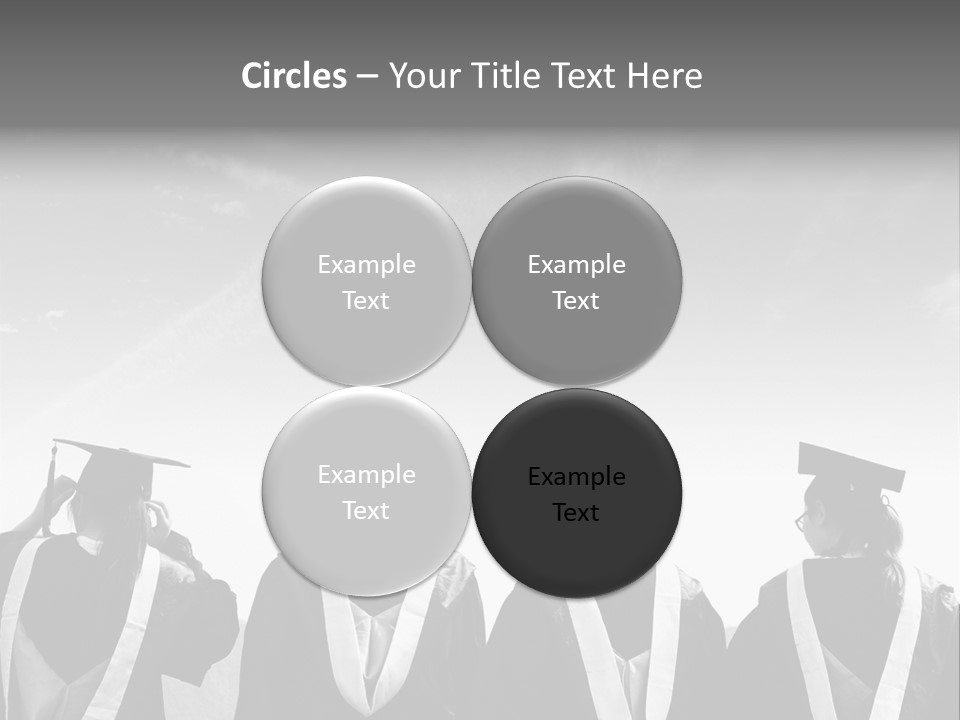 A Group Of People In Graduation Gowns Standing Together PowerPoint Template