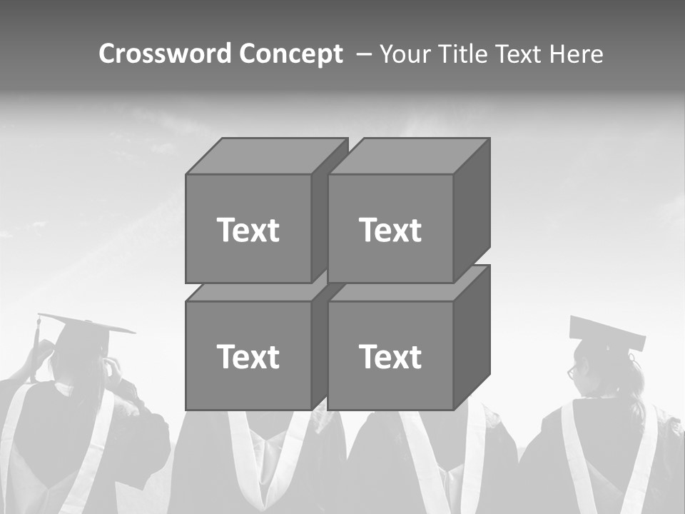 A Group Of People In Graduation Gowns Standing Together PowerPoint Template