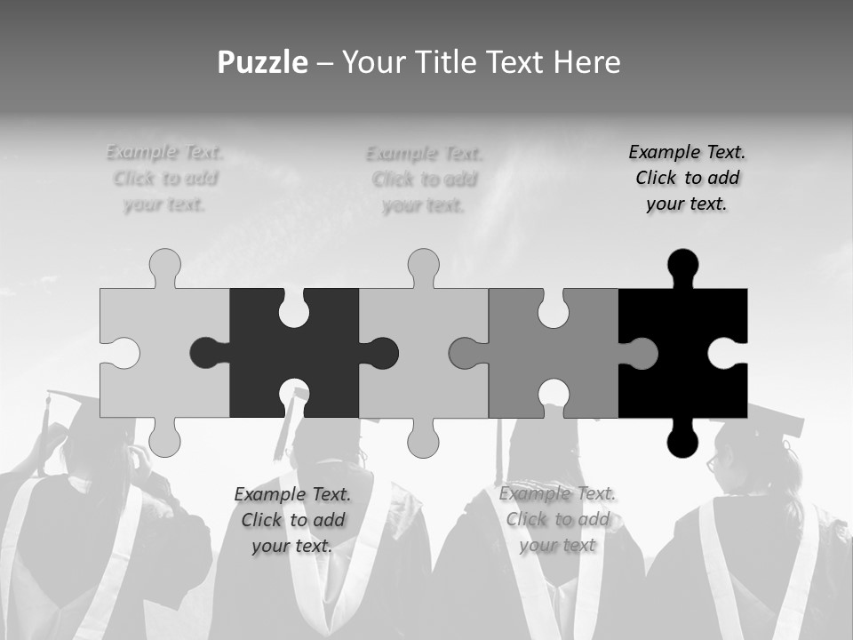 A Group Of People In Graduation Gowns Standing Together PowerPoint Template