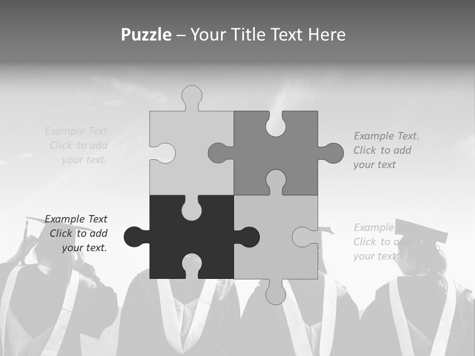 A Group Of People In Graduation Gowns Standing Together PowerPoint Template