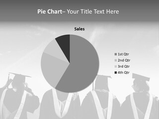 A Group Of People In Graduation Gowns Standing Together PowerPoint Template
