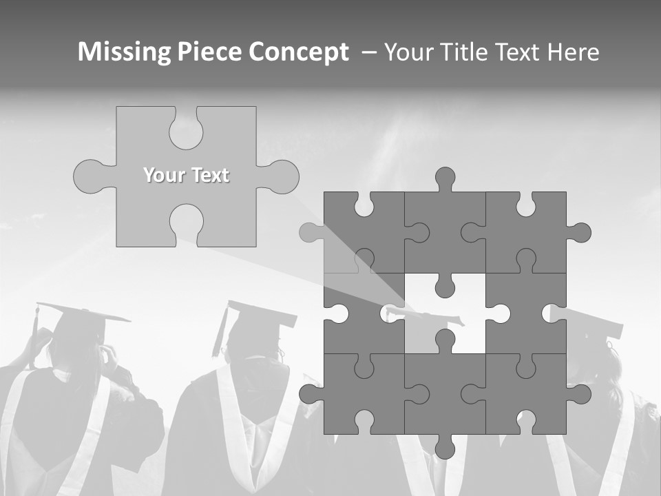 A Group Of People In Graduation Gowns Standing Together PowerPoint Template