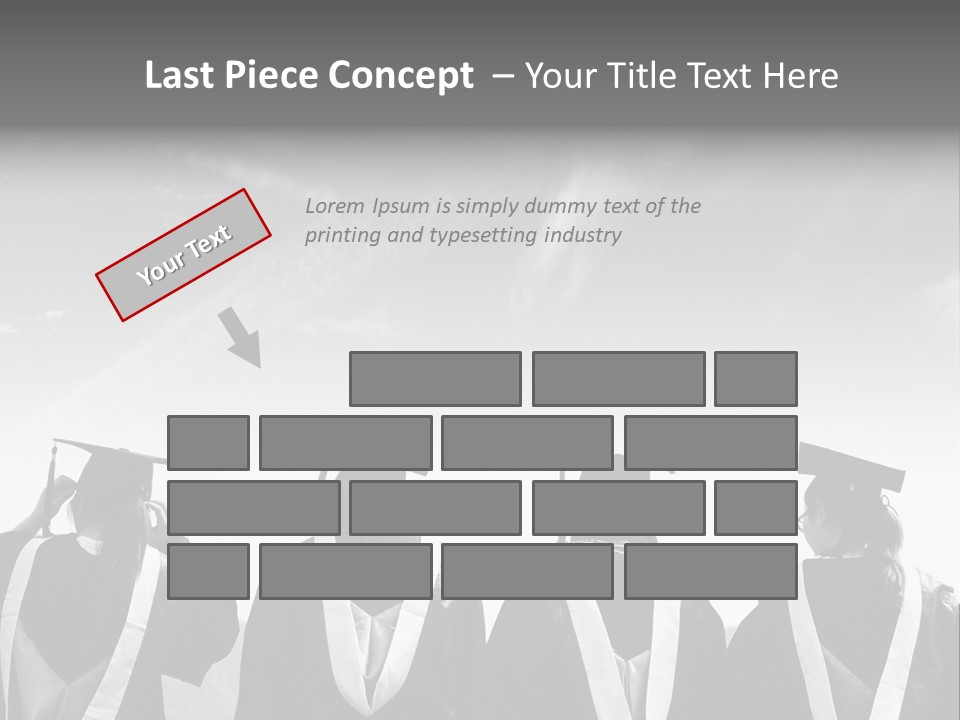 A Group Of People In Graduation Gowns Standing Together PowerPoint Template