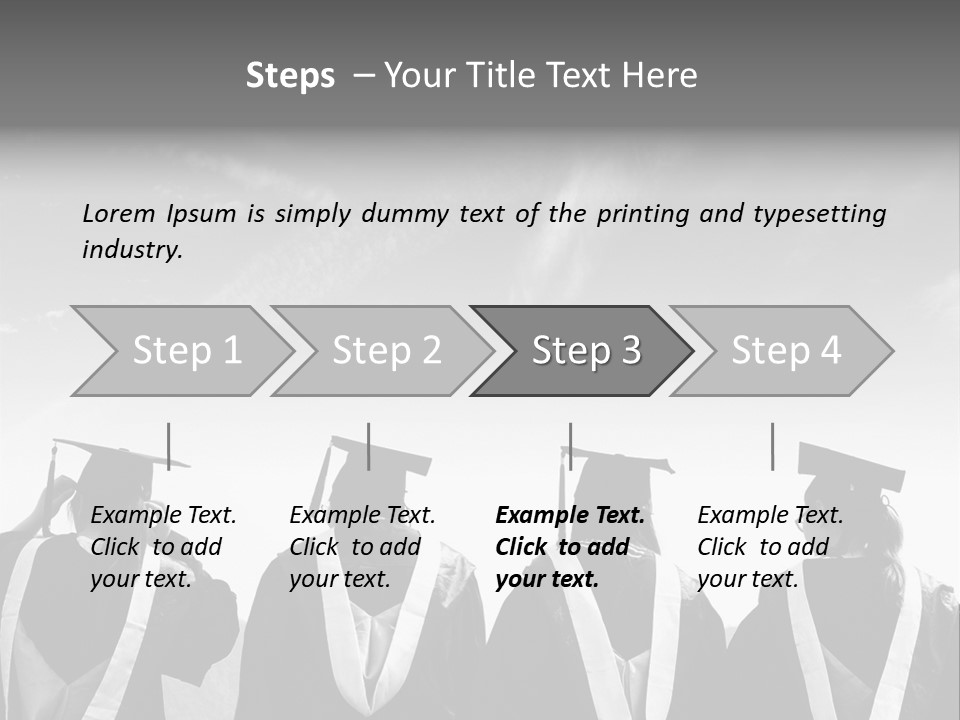 A Group Of People In Graduation Gowns Standing Together PowerPoint Template