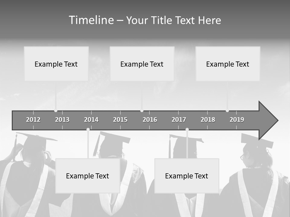 A Group Of People In Graduation Gowns Standing Together PowerPoint Template