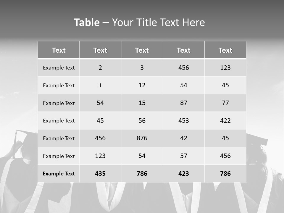 A Group Of People In Graduation Gowns Standing Together PowerPoint Template