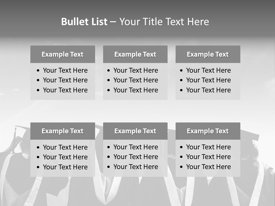 A Group Of People In Graduation Gowns Standing Together PowerPoint Template