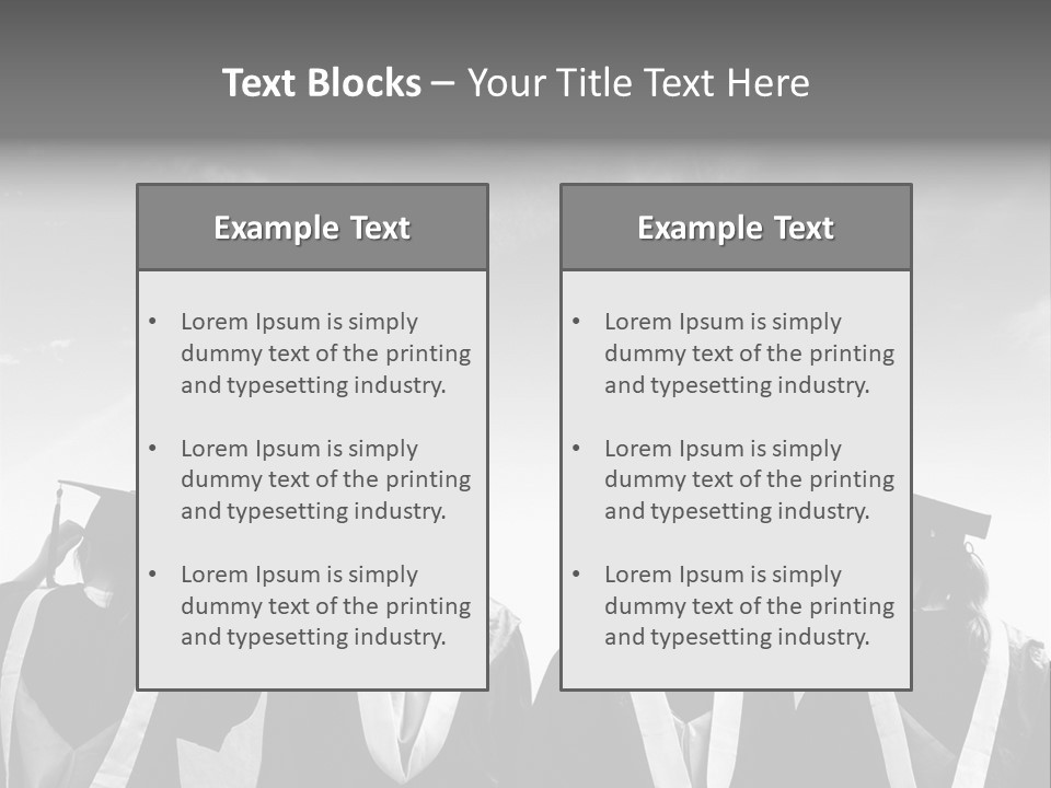 A Group Of People In Graduation Gowns Standing Together PowerPoint Template