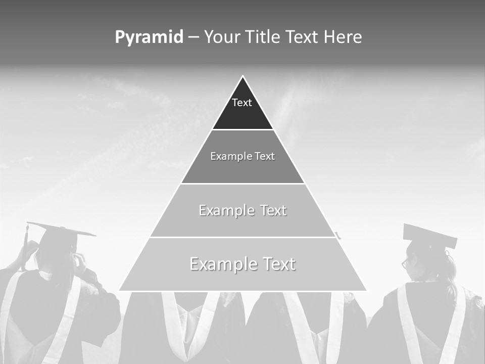 A Group Of People In Graduation Gowns Standing Together PowerPoint Template